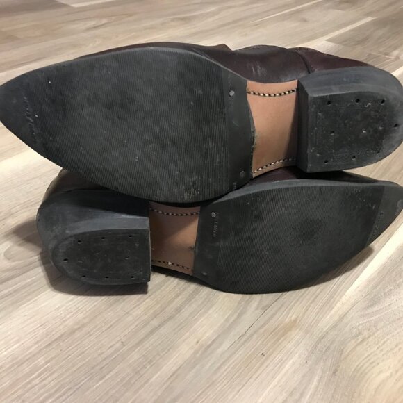 Bullrider Men's Burgundy/Brown Leather Western Boots Size 9 - Picture 6 of 6